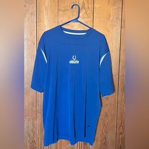 Indianapolis Colts Blue Short Sleeve 100% Polyester Shirt Small Good Condition